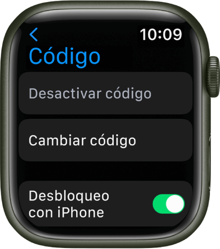 Activa la contraseña pulsando “Activar código”