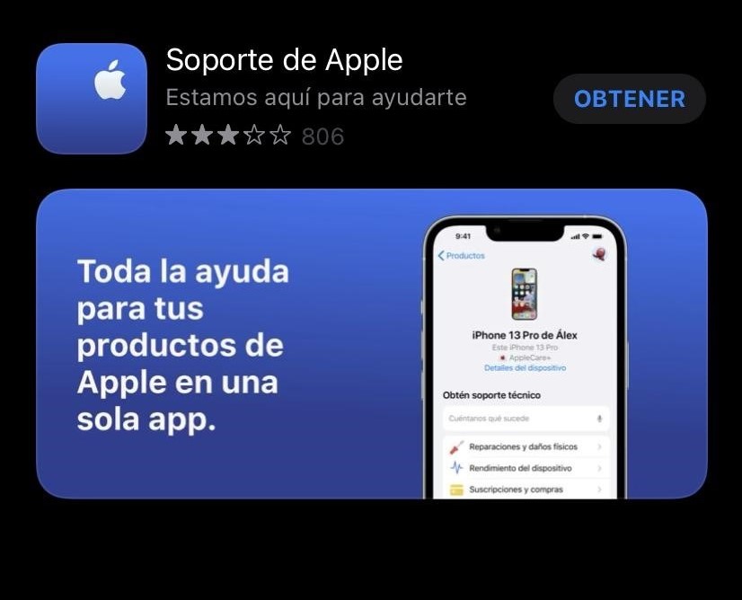 Descarga la app Soporte de Apple