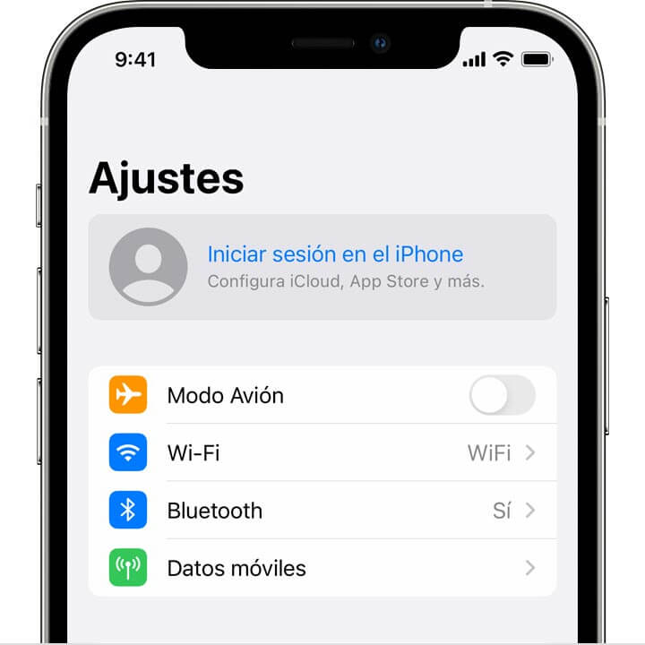 Toca Iniciar sesión en el iPhone/iPad