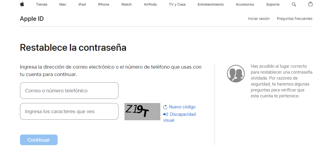 Iforgot Apple Com Es Restablece La Contraseña Ingrese El Id De Apple Y El Número De Teléfono