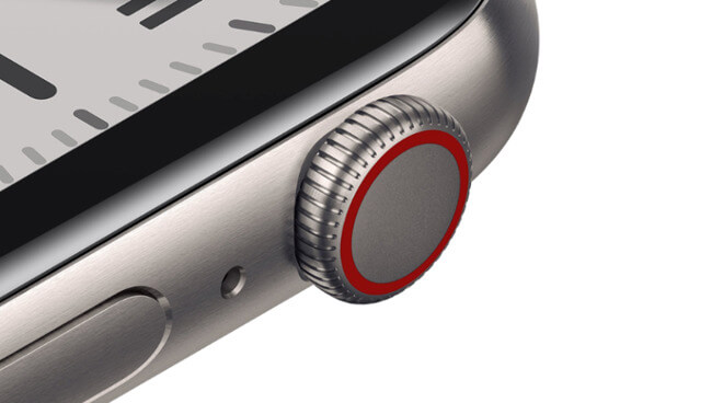 Ruota il pulsante laterale dell’Apple Watch