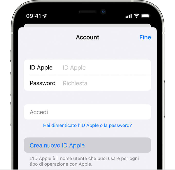 Tocca “Hai dimenticato l’ID Apple o la password?”