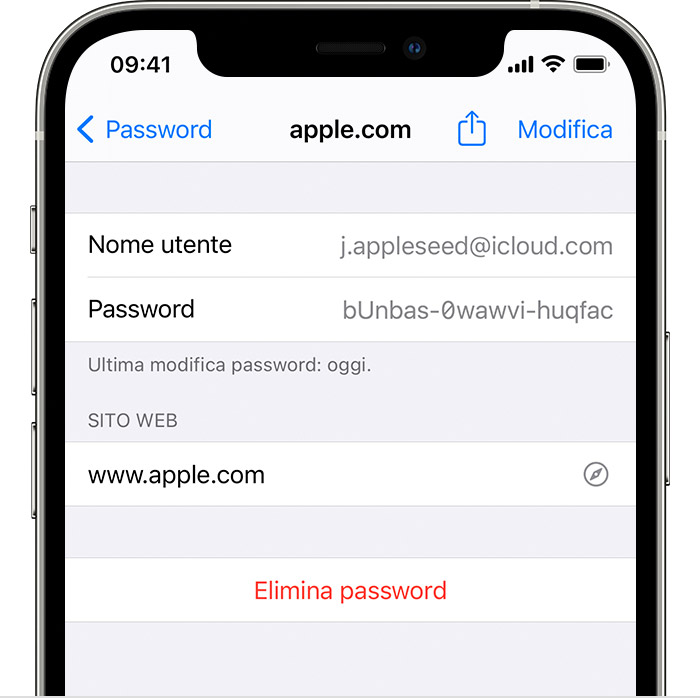 In Impostazioni, clicca su Password