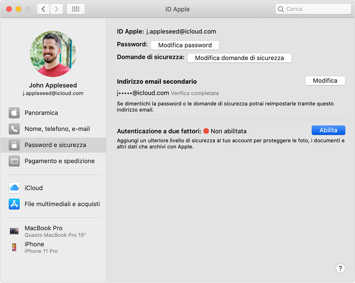 Tocca “Abilita”
