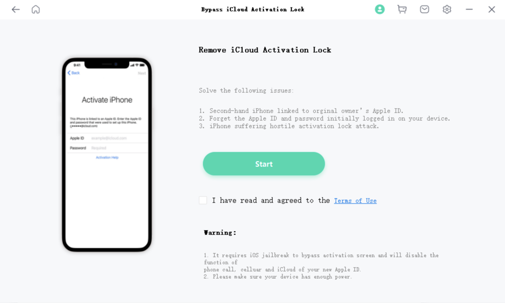 Mobitrix LockAway - Remove iCloud Activation Lock - Start