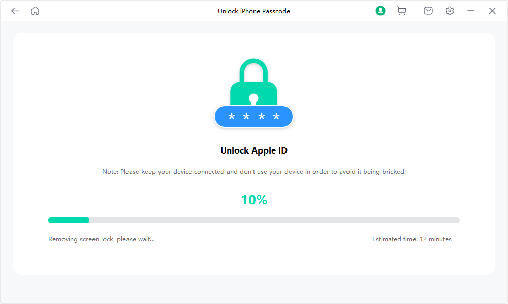 Unlock Apple ID Progressing