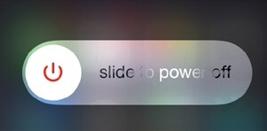 Drag the power slider to turn off iPhone