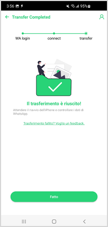 WhatsApp Transfer completato