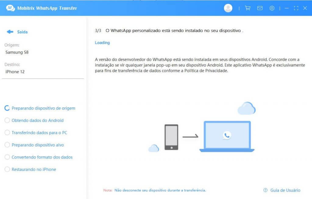 dispositivo conectado com sucesso