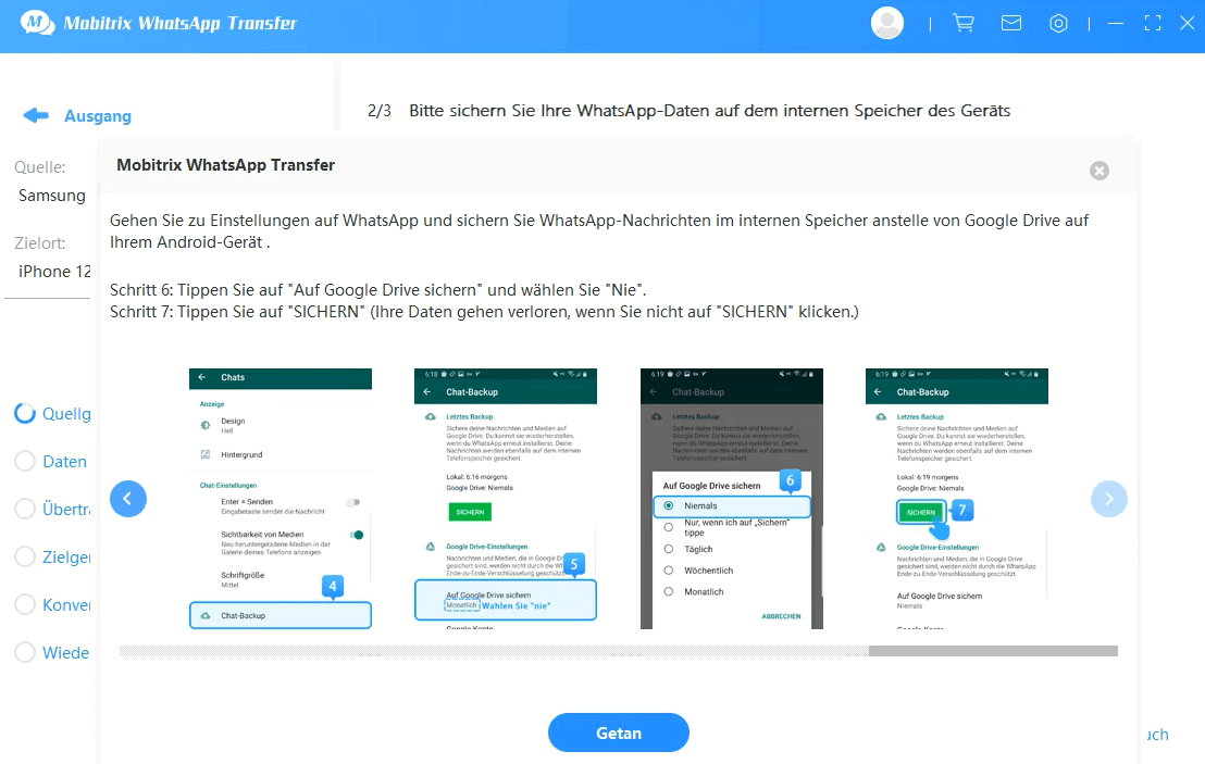 backup to internal storage