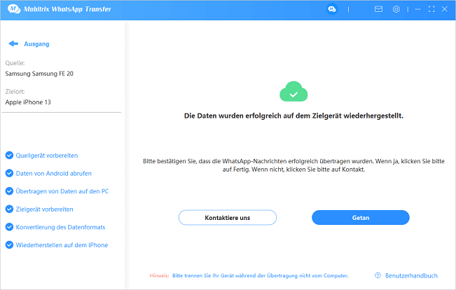 WhatsApp wurde von Android auf das iPhone übertragen