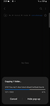 copying WhatsApp forlder