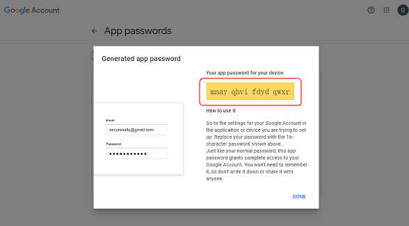 create google app password