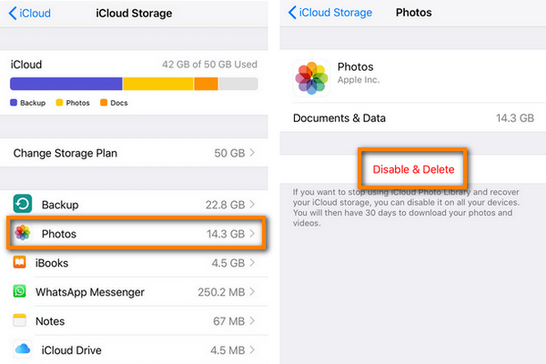 delete icloud backup