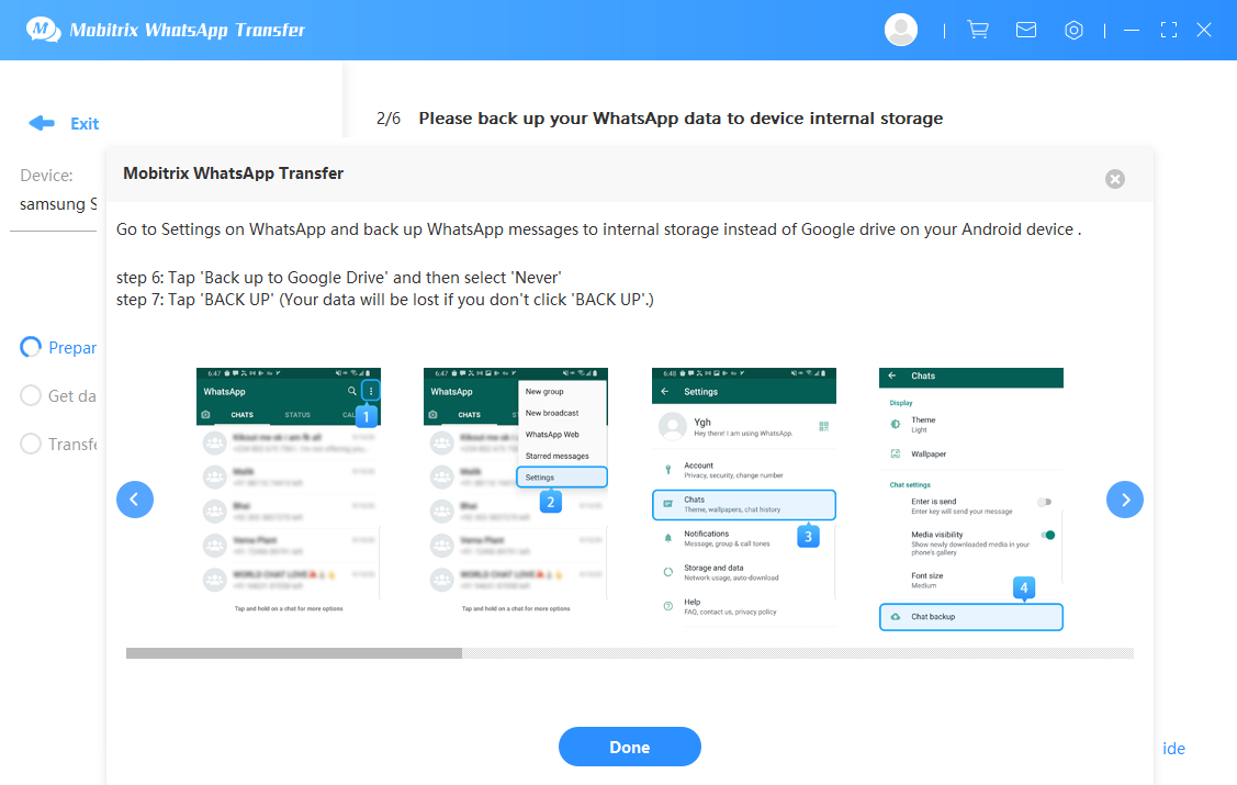 Backup WhatsApp chats locally