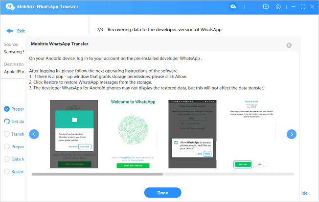 Restaurar conversa com a versão do desenvolvedor do WhatsApp