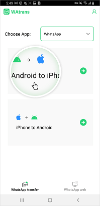 Transfer WhatsApp from Android to iPhone