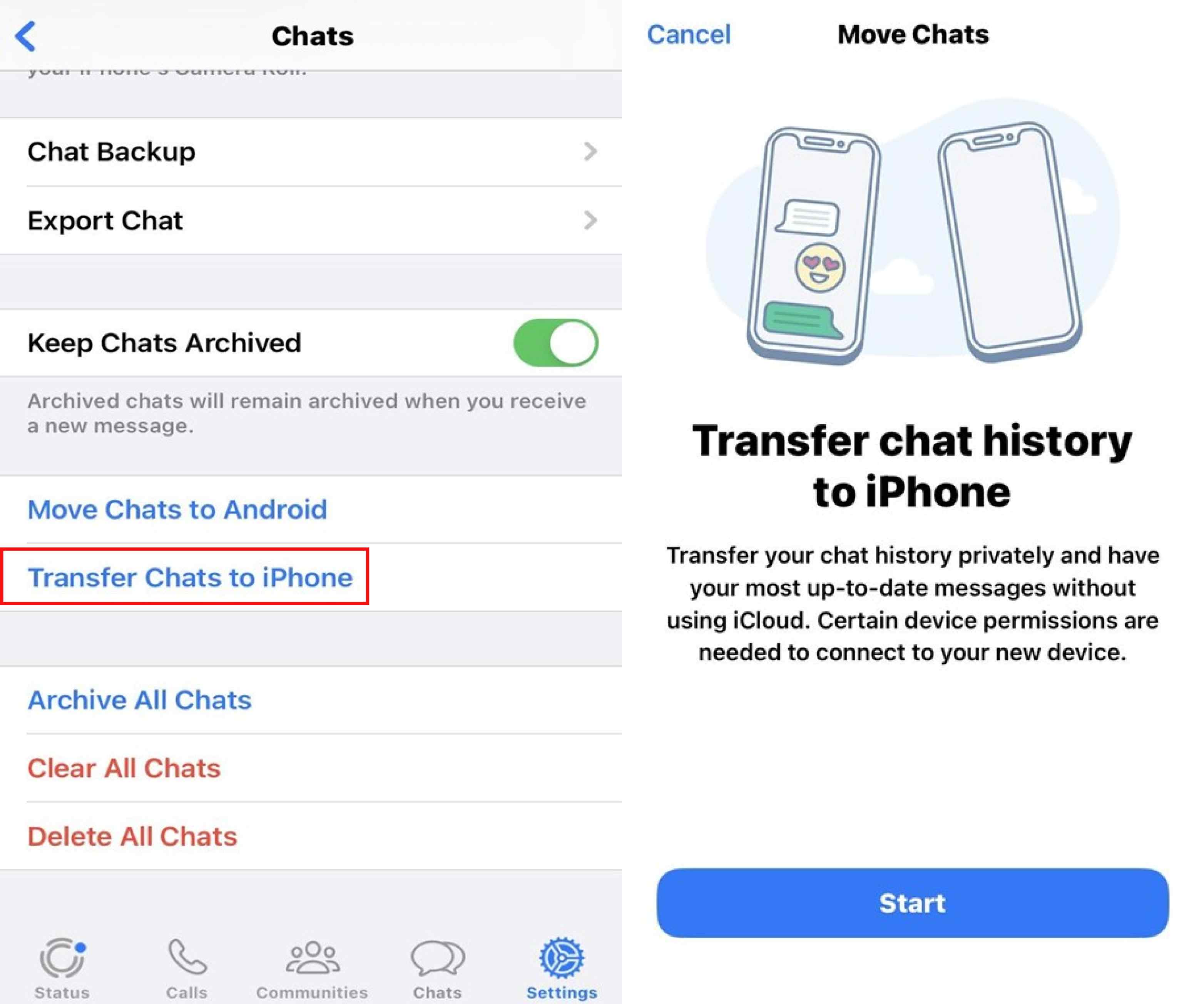  Transfer Chats to iPhone