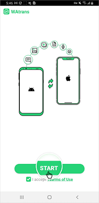 Transfer WhatsApp without PC via WAtrans