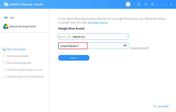 use app password to login google drive