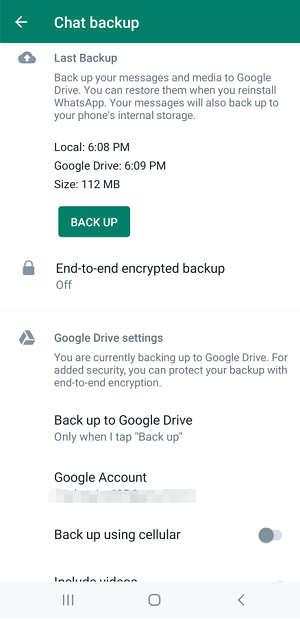 Backup completed