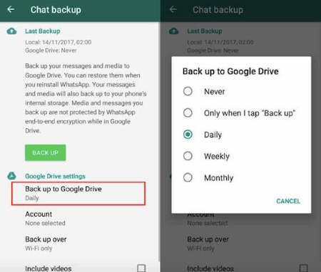 chat backup