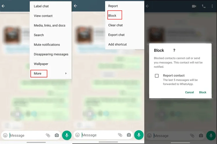 WhatsApp Settings Block