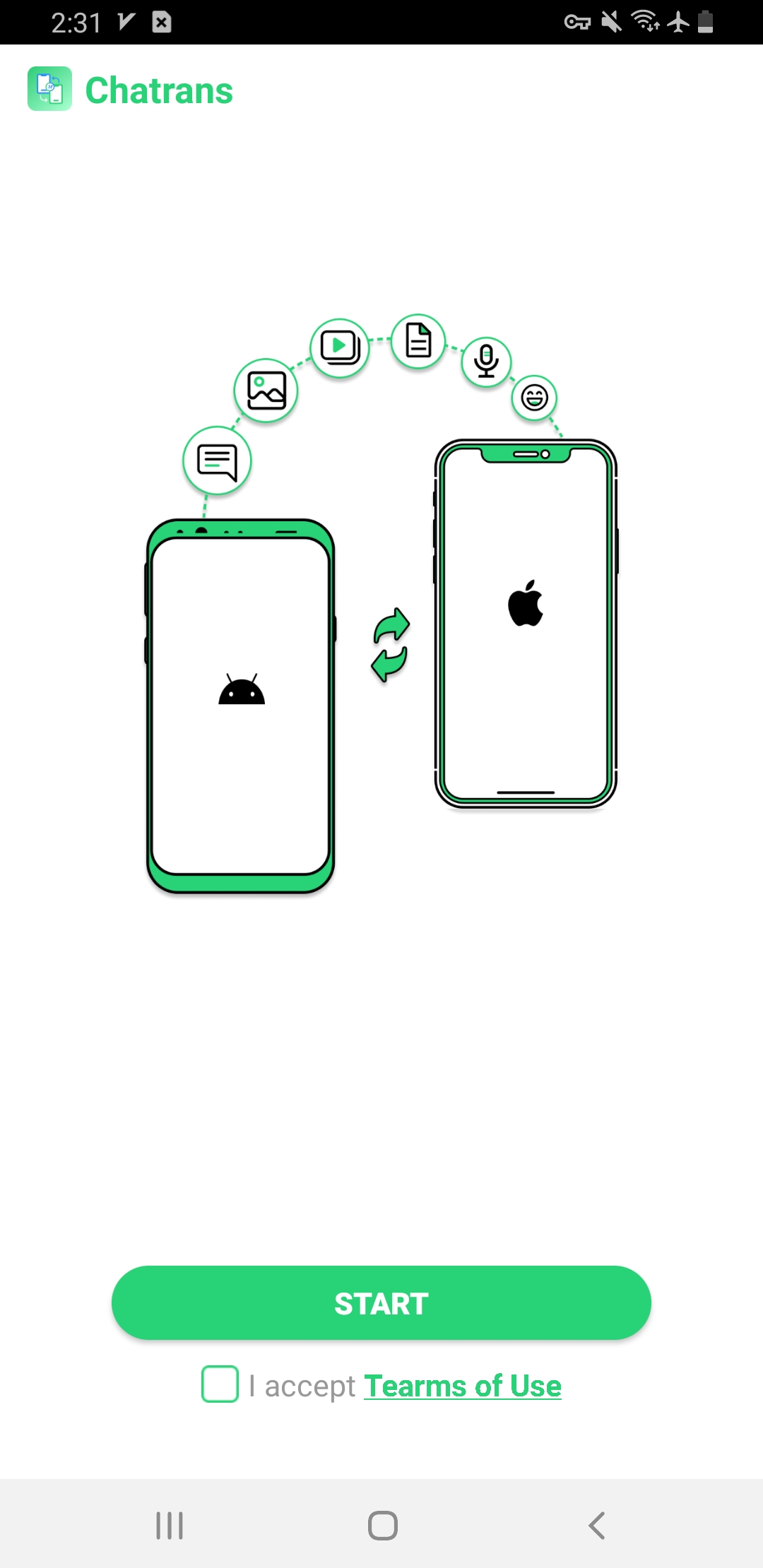 Transfer WhatsApp without PC via Chatrans