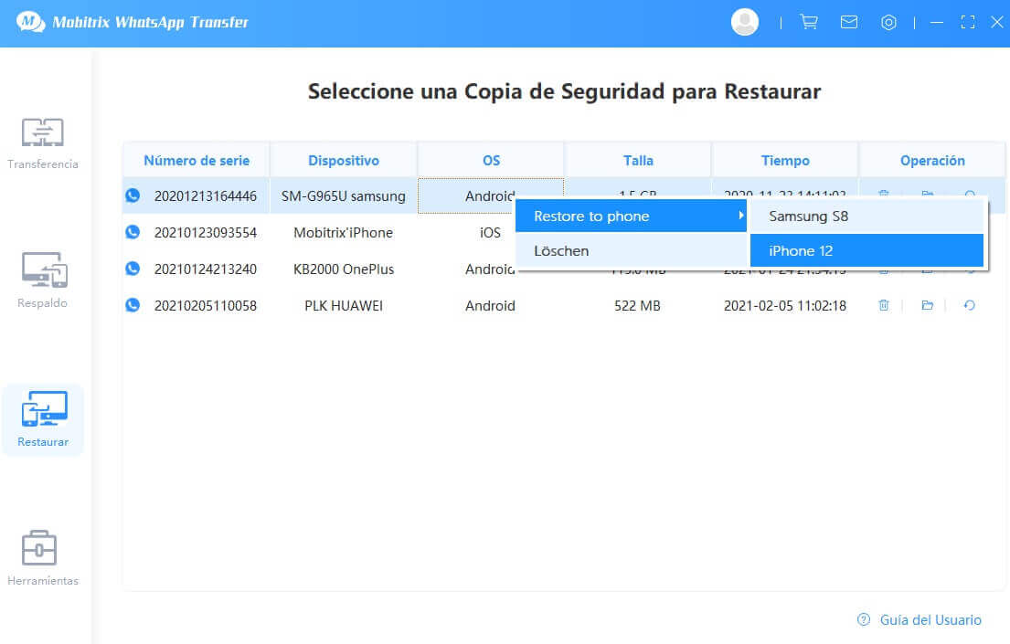choose whatsapp backup
