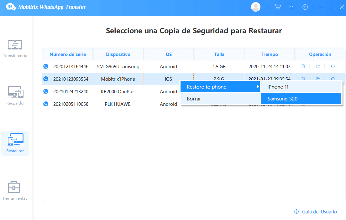 choose whatsapp backup