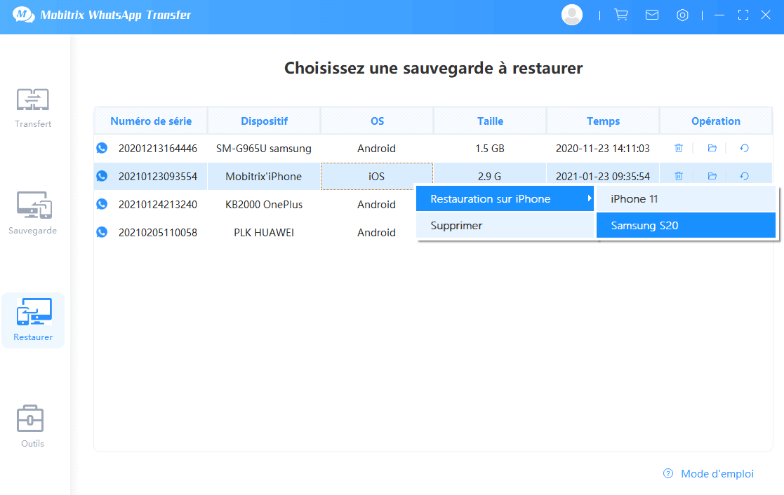 choose whatsapp backup
