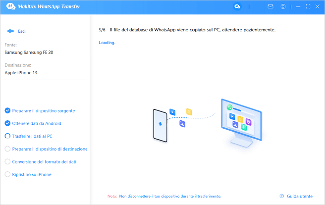 Copia i dati di WhatsApp sul computer
