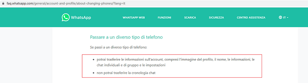 change phone whatsapp