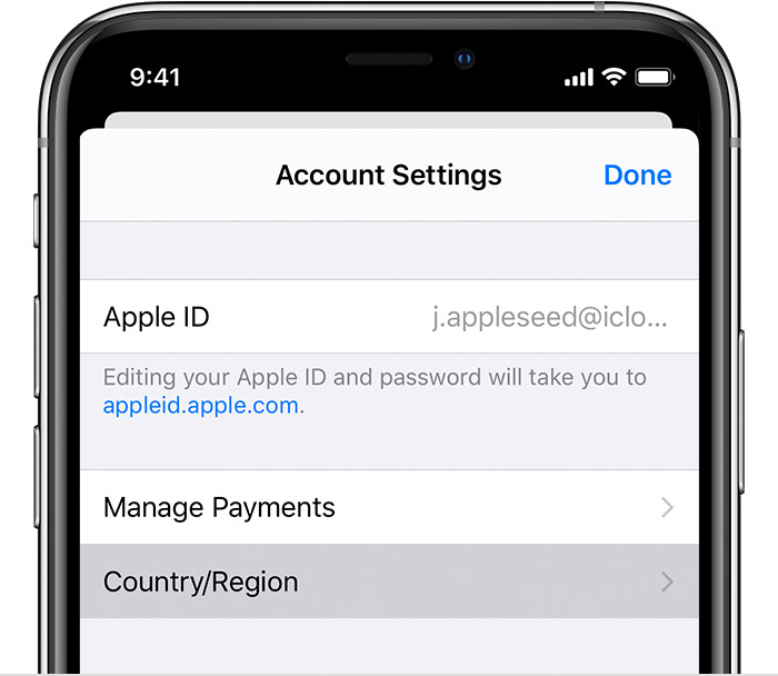 Using settings to change iPhone location