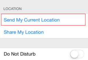 Send My Current Location via iMessage