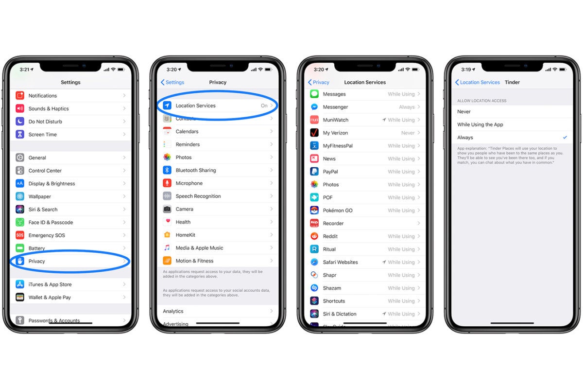 How to turn off location on iPhone for specific apps