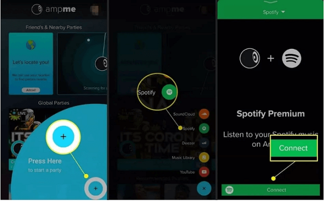 connect two bluetooth speakers simultaneously via ampme