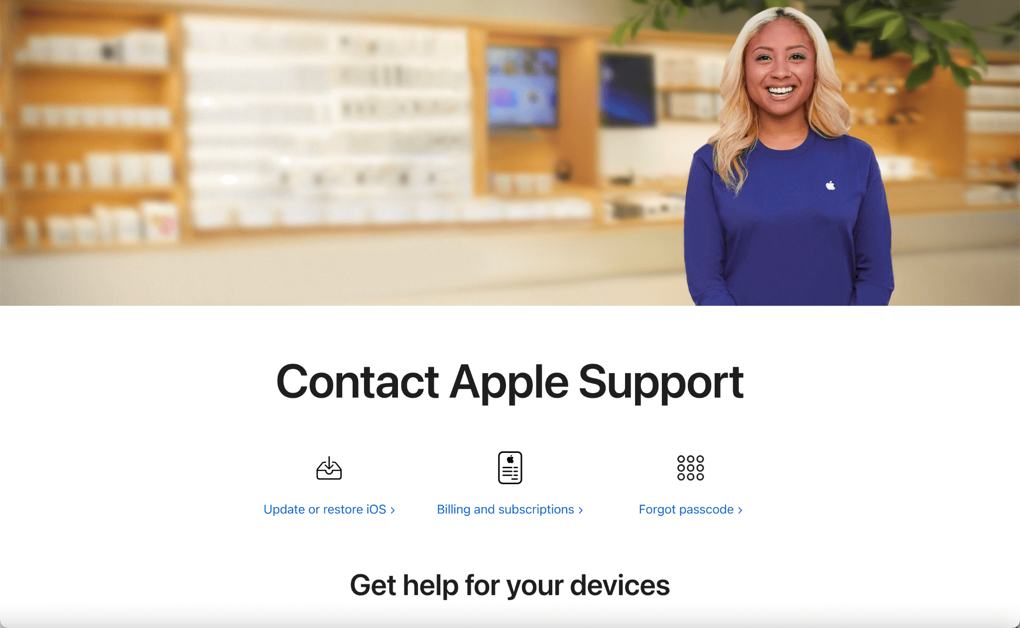 Contact Apple Support