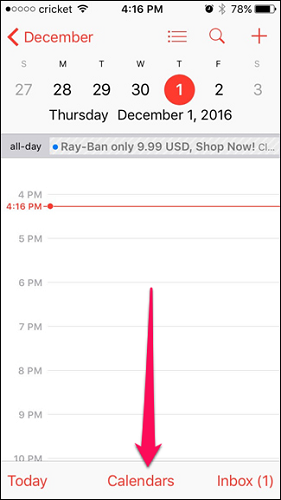Delete the iPhone Calendar virus by deleting spam events