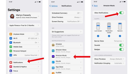 Disable app notifications