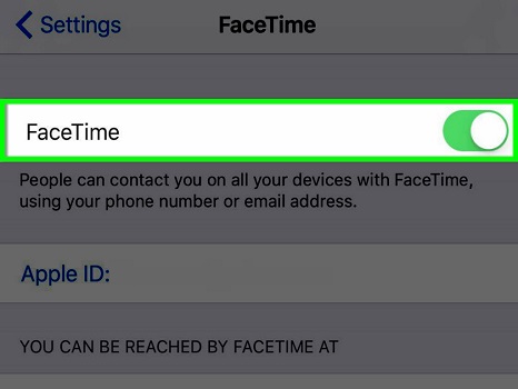 Enable FaceTime.