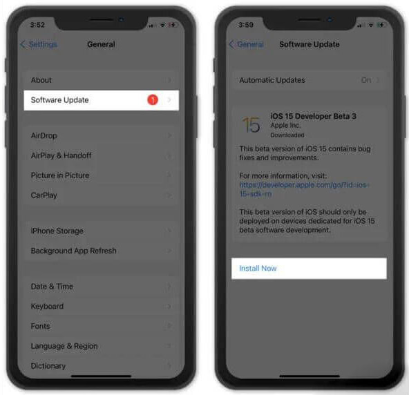 fix iphone keep restarting by updating software