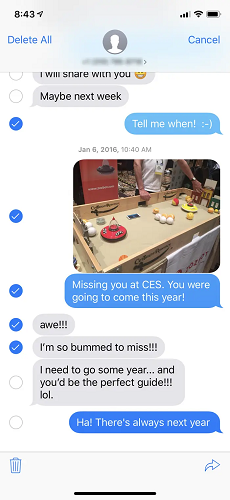 How to select and delete multiple texts.