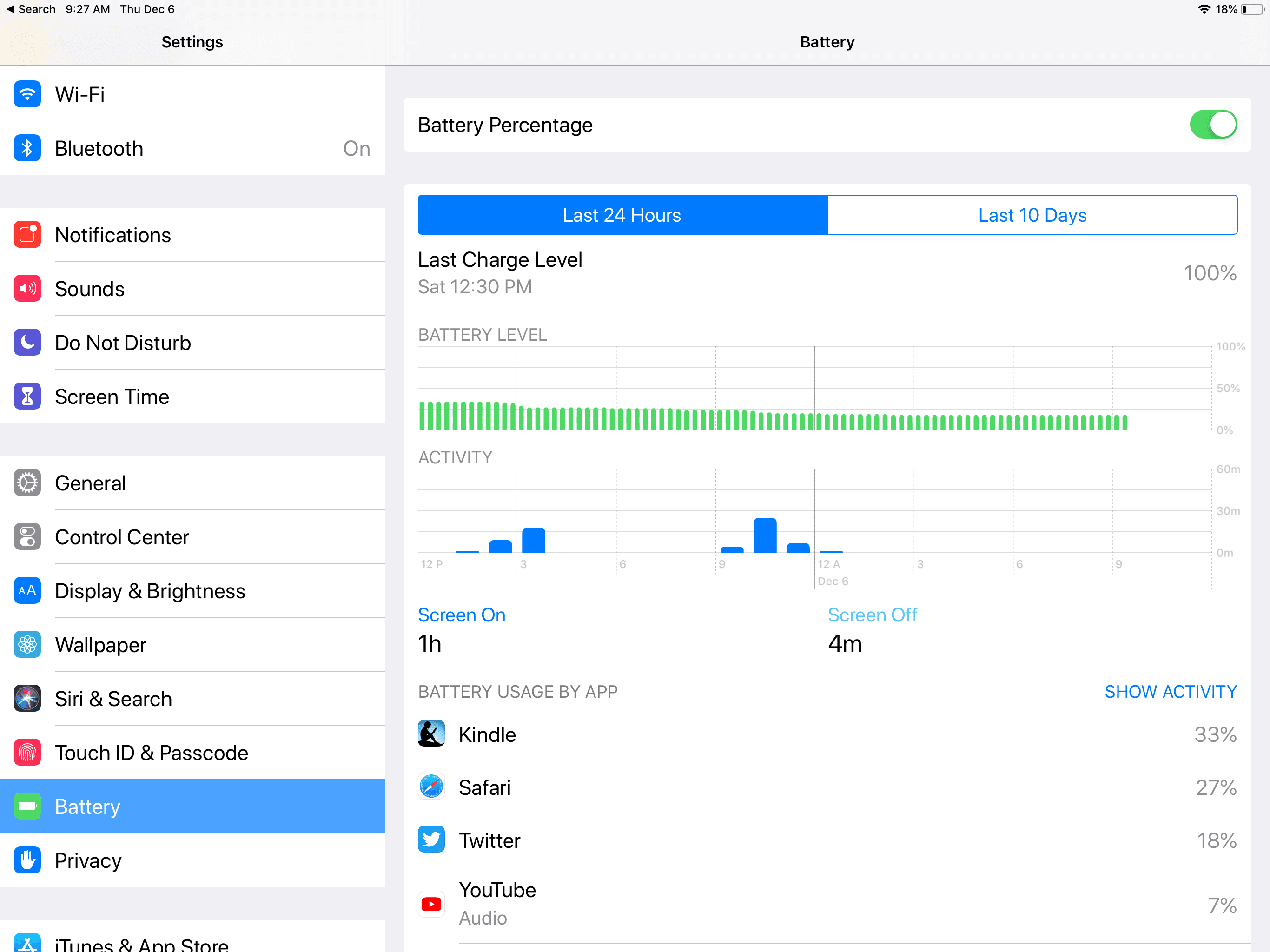 ipad battery health