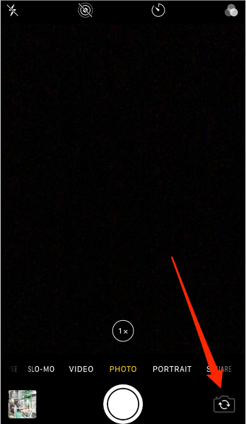 iphone camera not working switch the camera