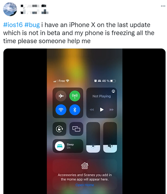 iphone freezing feedback