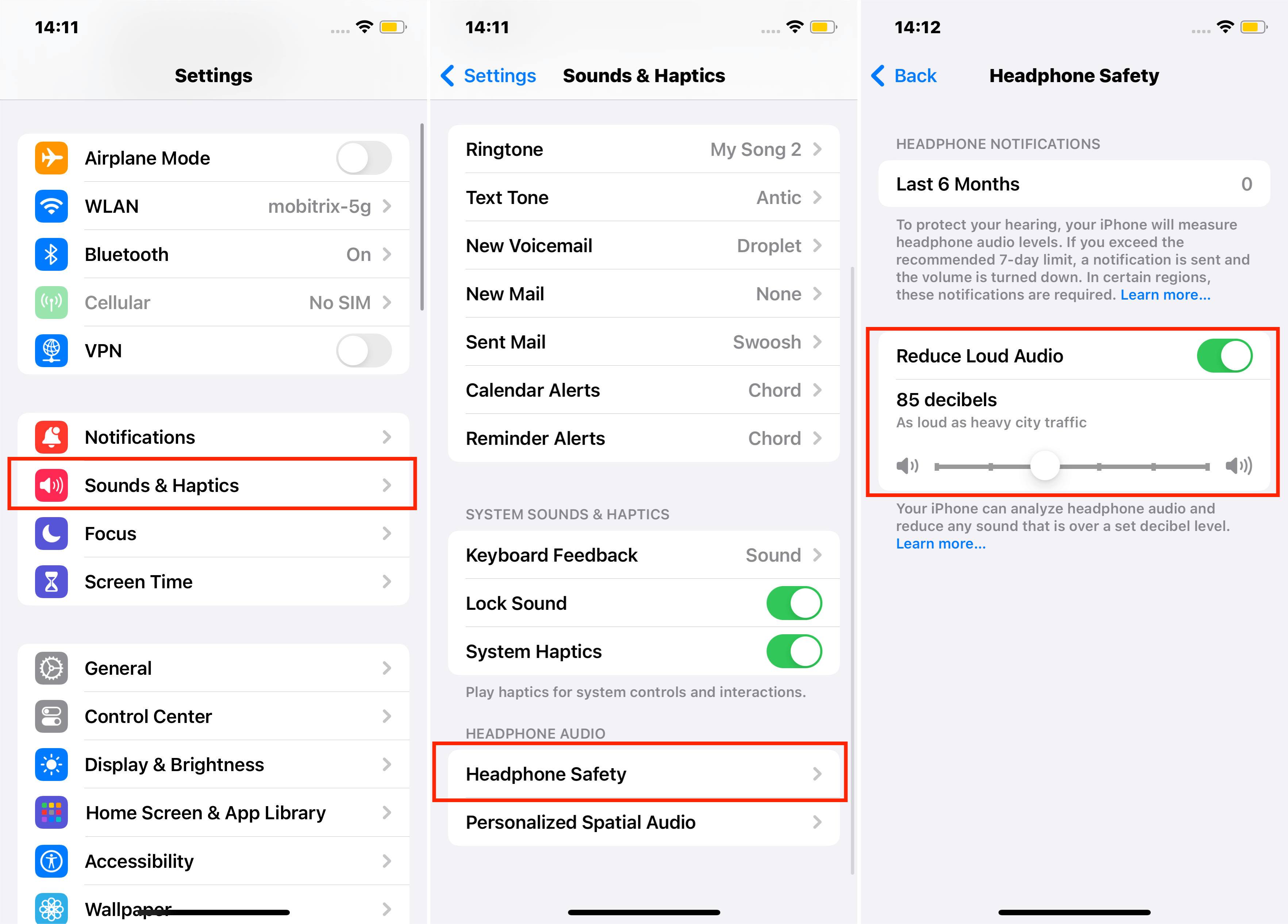 Reduce Loud Audio in iPhone Settings