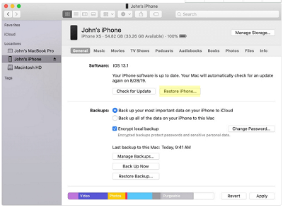 iphone not charging via restore with itunes
