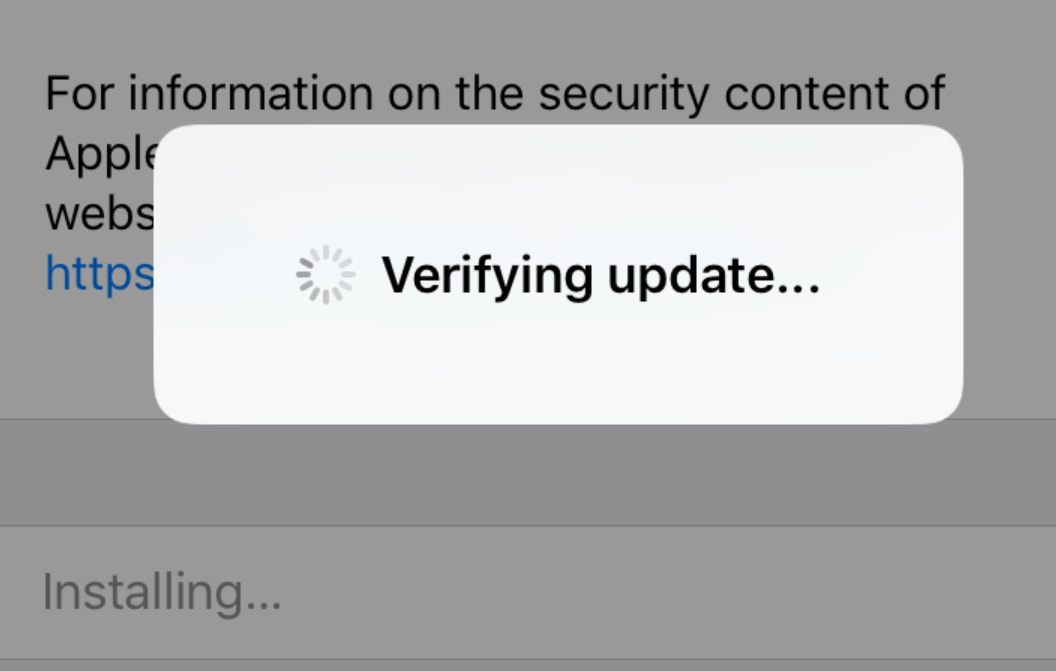iPhone Stuck on Verifying Update