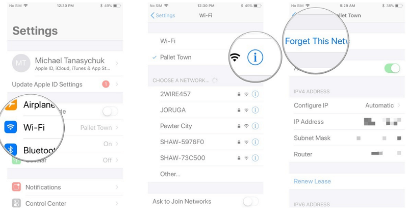iphone 7 wifi settings